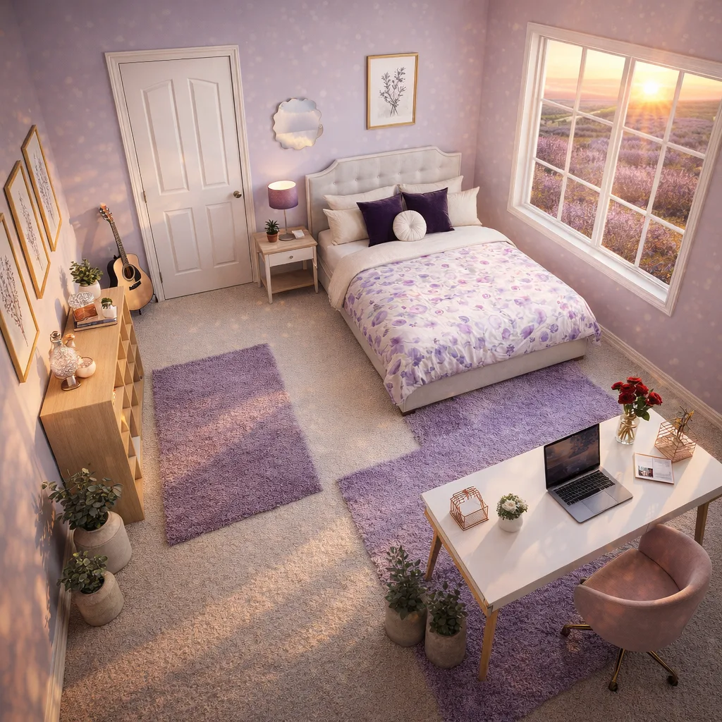 Entry in Lavender Tranquility Bedroom