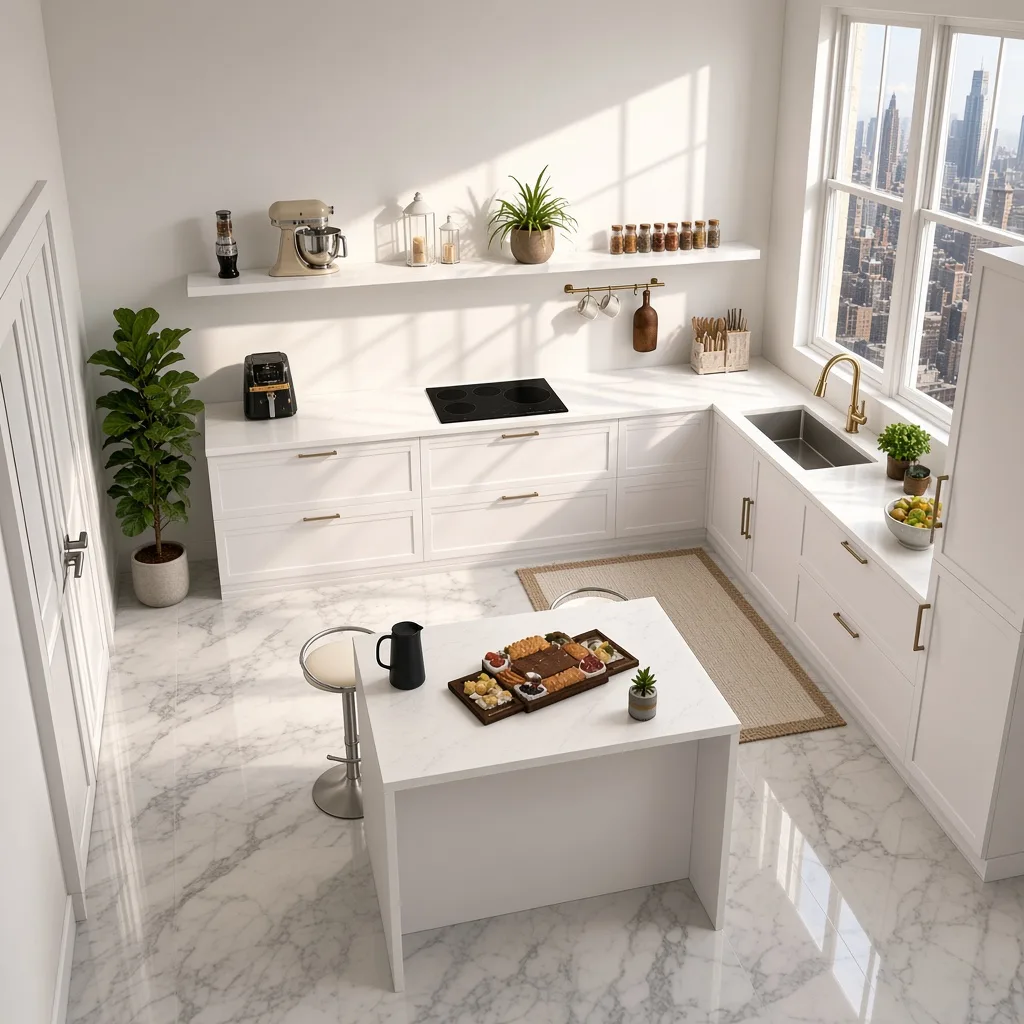 Entry in Zen Minimalist Kitchen