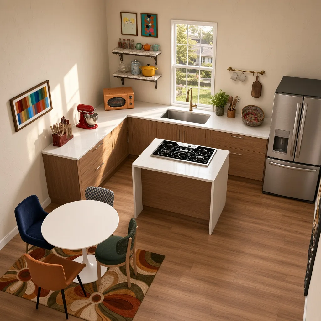 Entry in Mid-Century Modern Kitchen