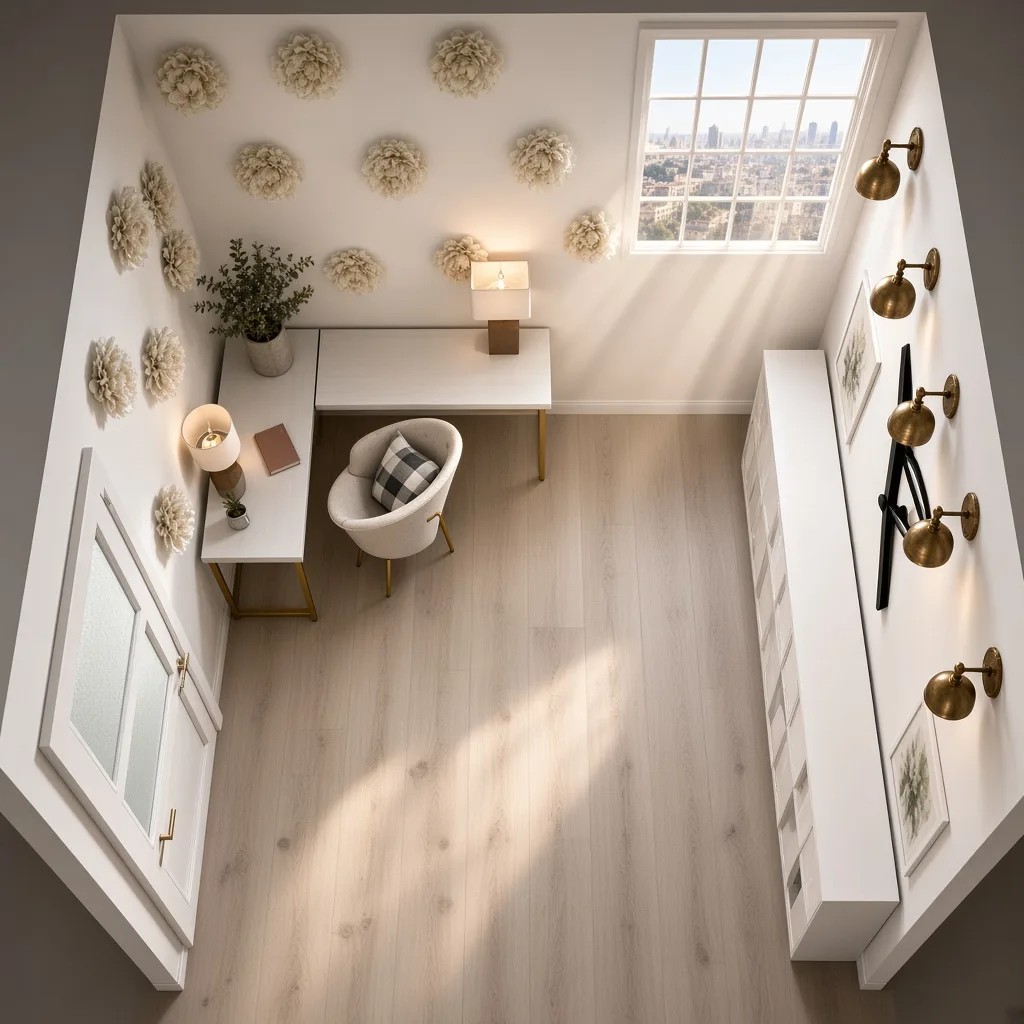 Entry in Minimalist White Workspace
