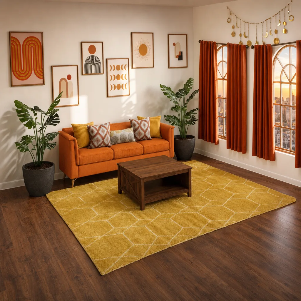 Entry in Colorful Maximalist Living Room