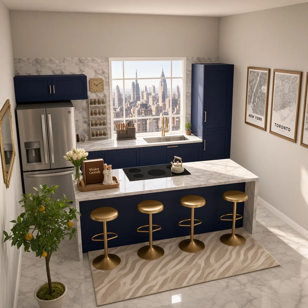 Entry in Zen Minimalist Kitchen