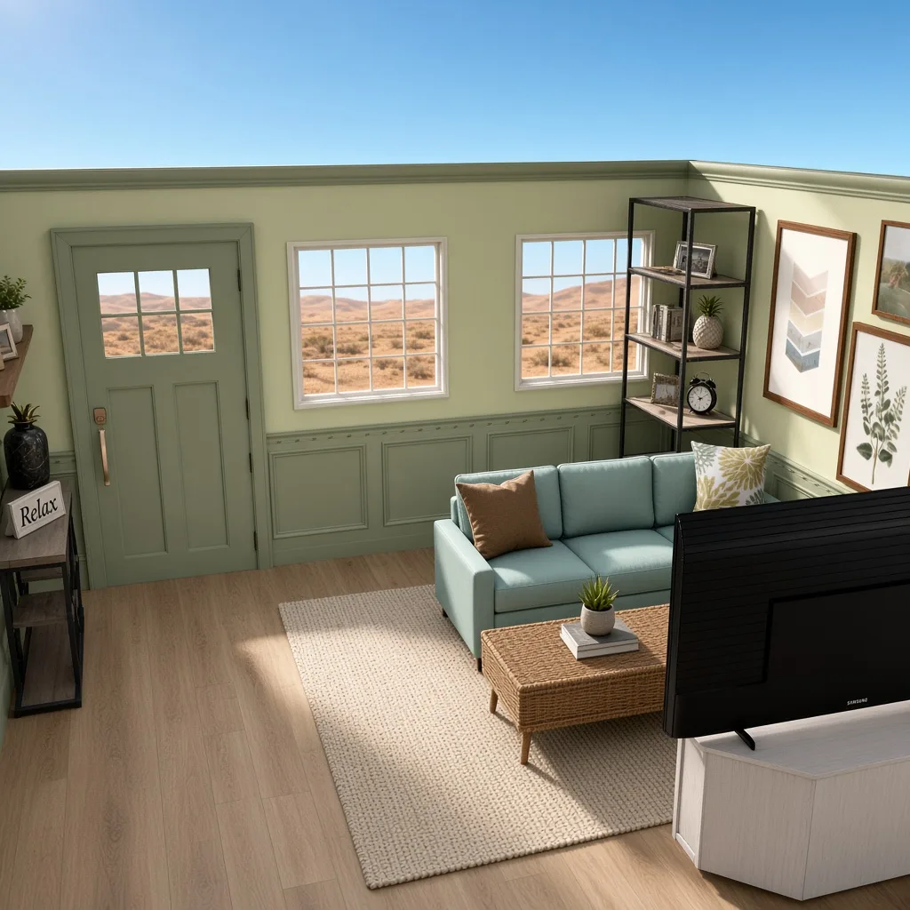 Entry in Cultural Fusion Living Room