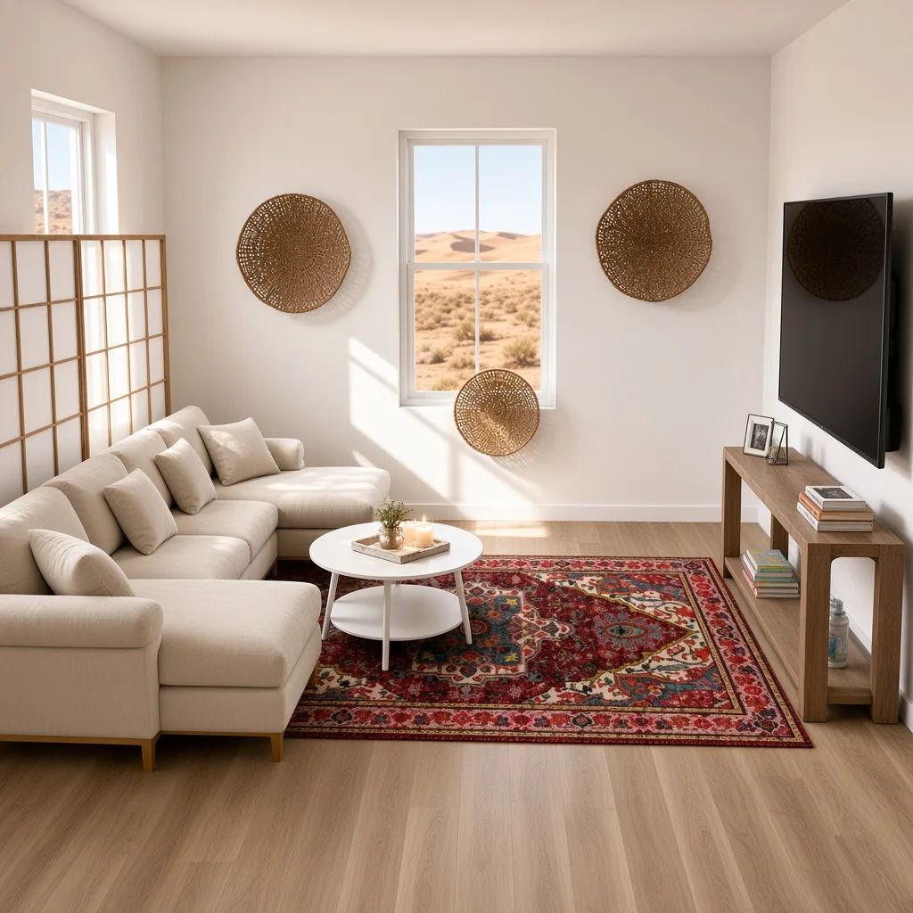 Entry in Cultural Fusion Living Room