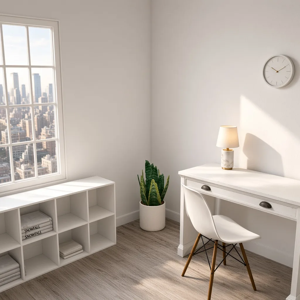 Entry in Minimalist White Workspace