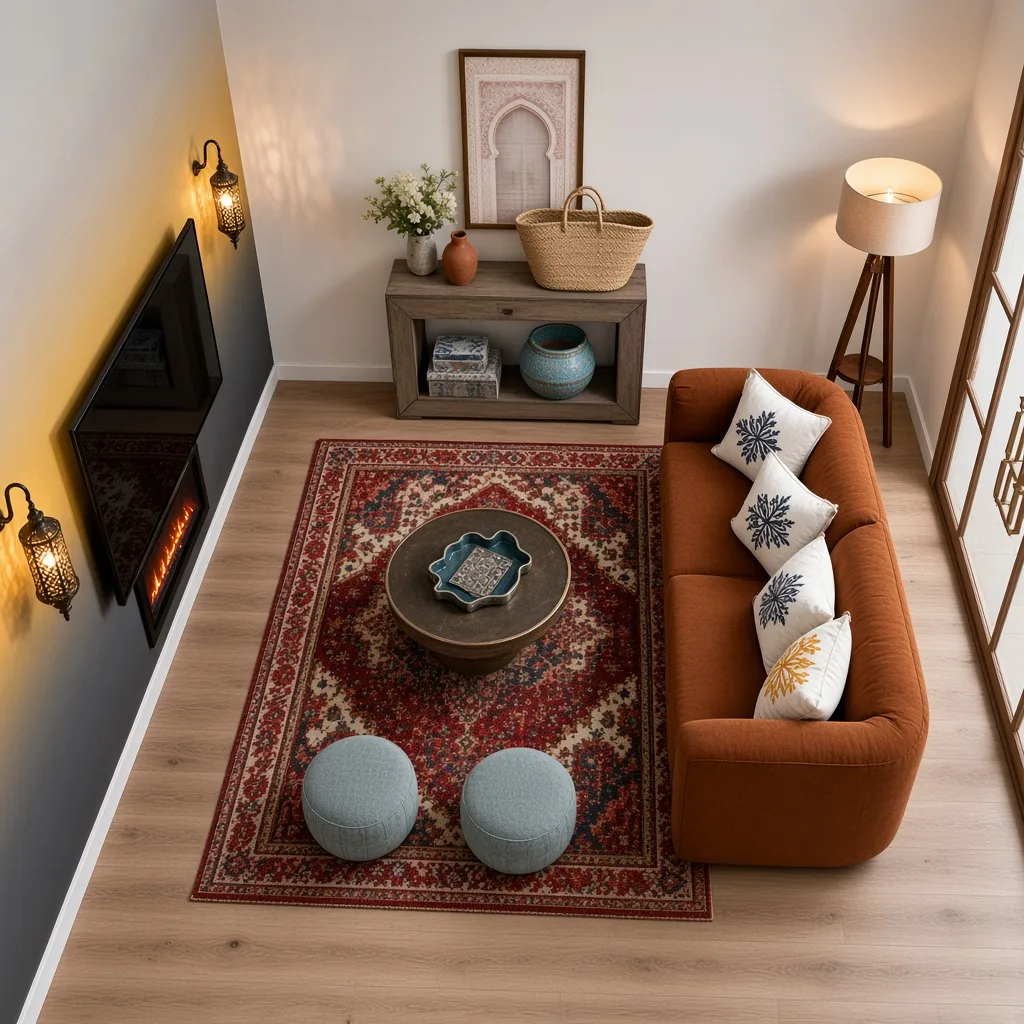 Entry in Cultural Fusion Living Room