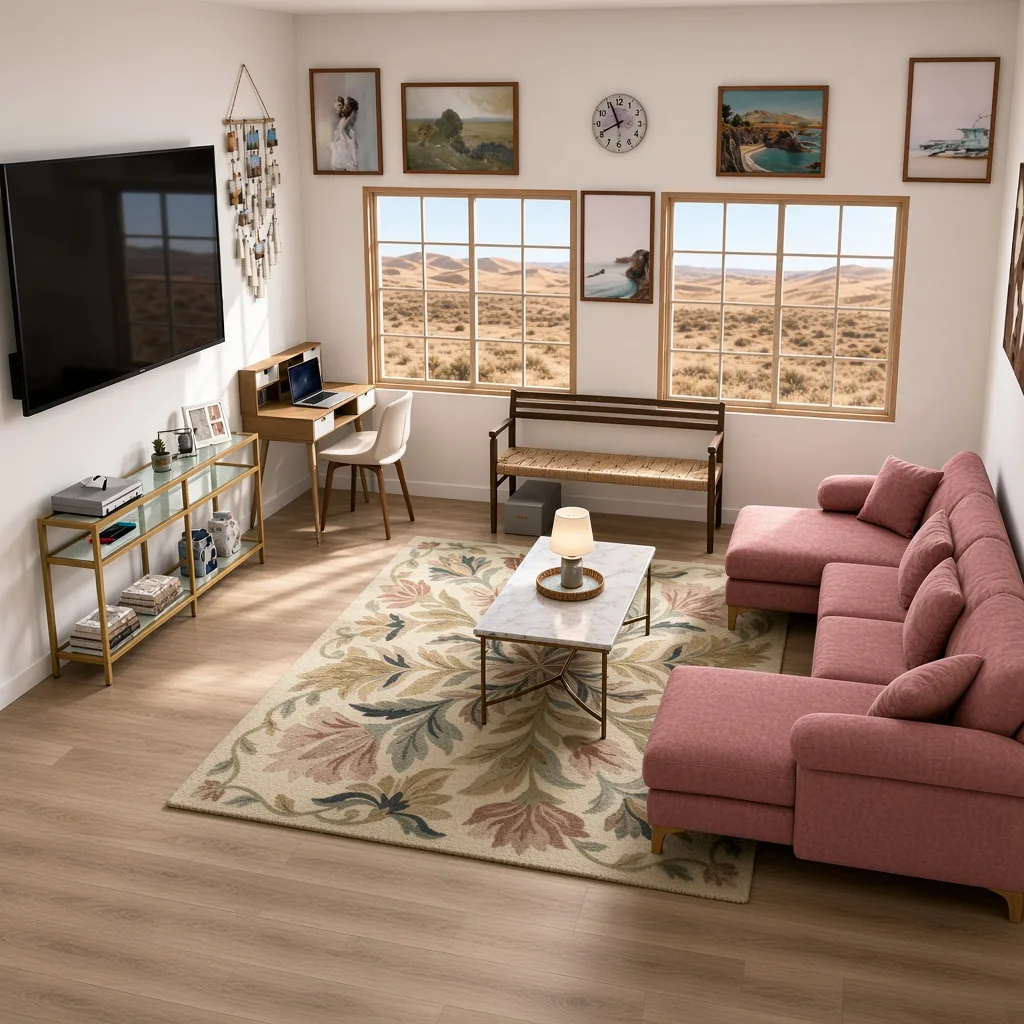 Entry in Cultural Fusion Living Room