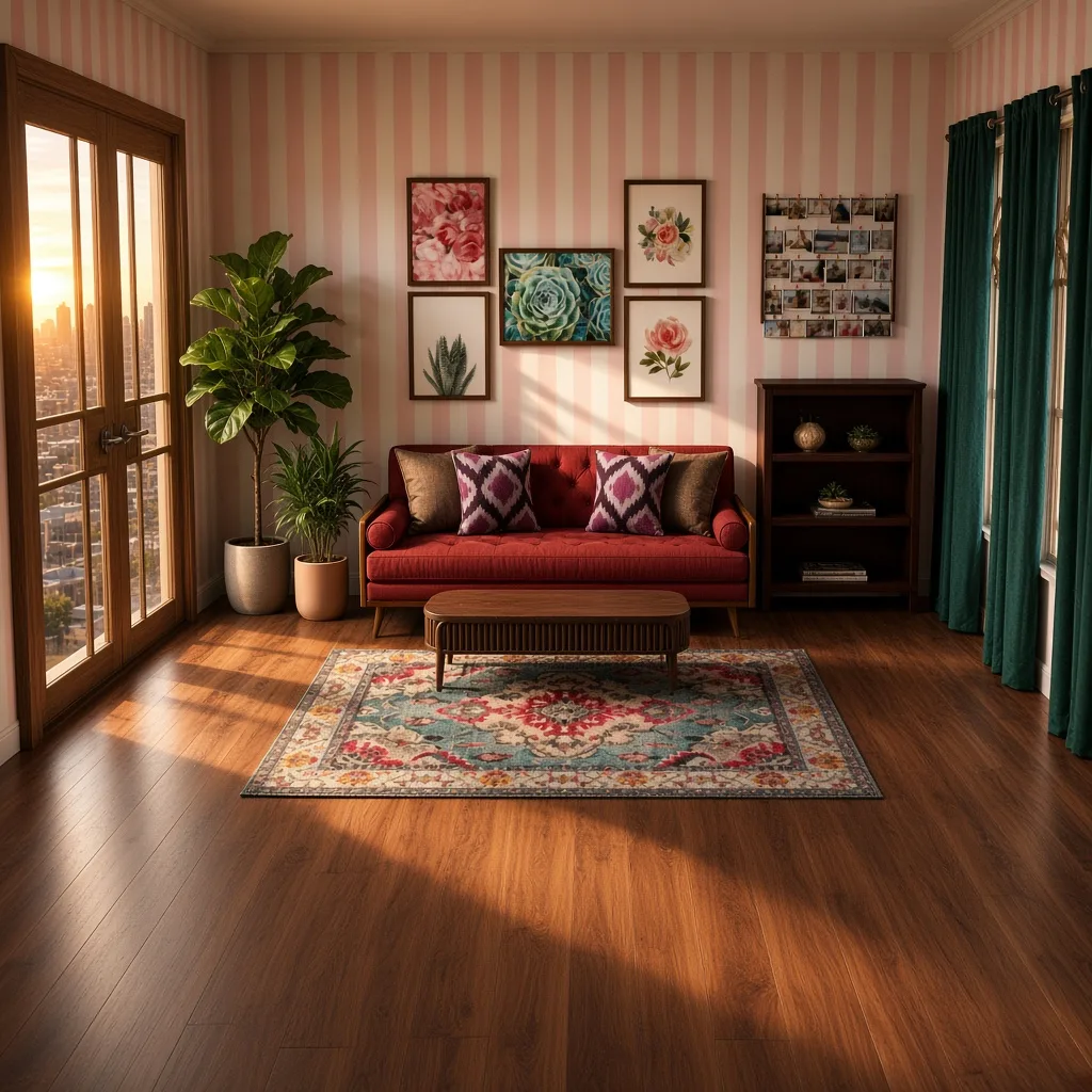 Entry in Colorful Maximalist Living Room