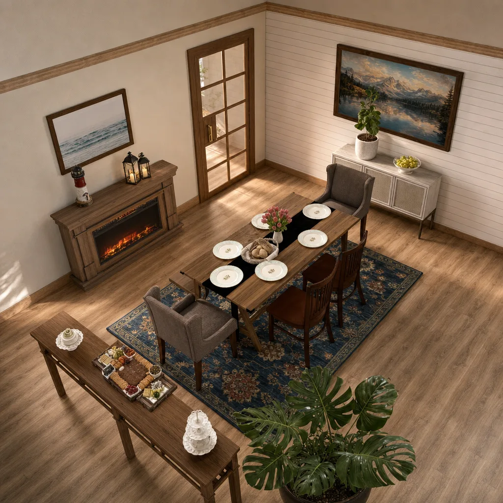 Entry in Rustic Lake House Dining