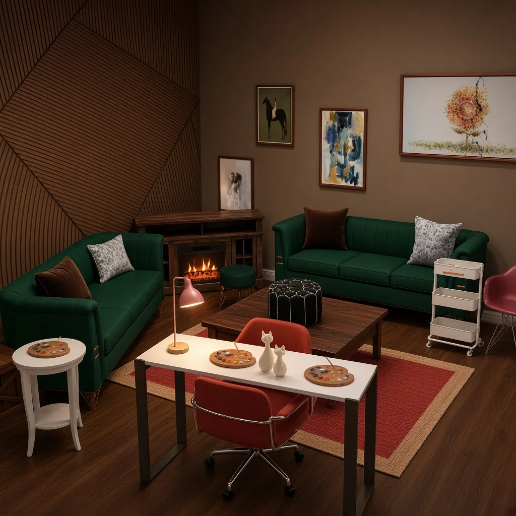 Entry in Art Deco Lounge Room