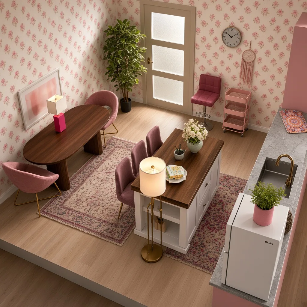 Entry in Pastel Garden Kitchen