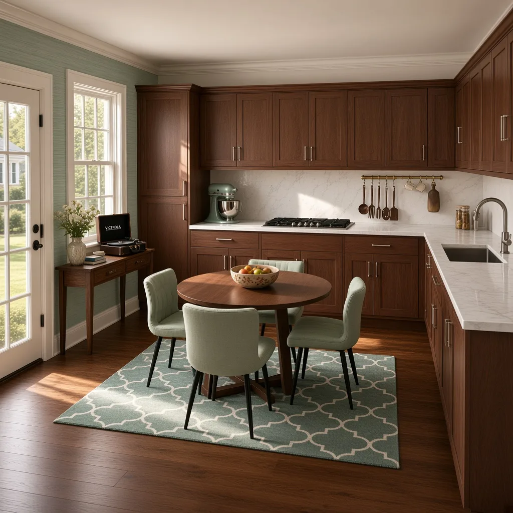 Entry in Mid-Century Modern Kitchen