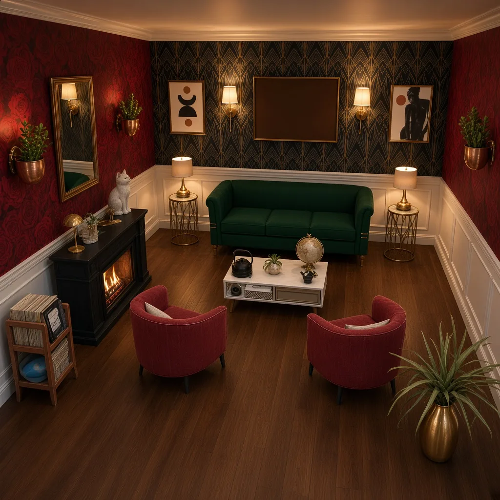 Entry in Art Deco Lounge Room