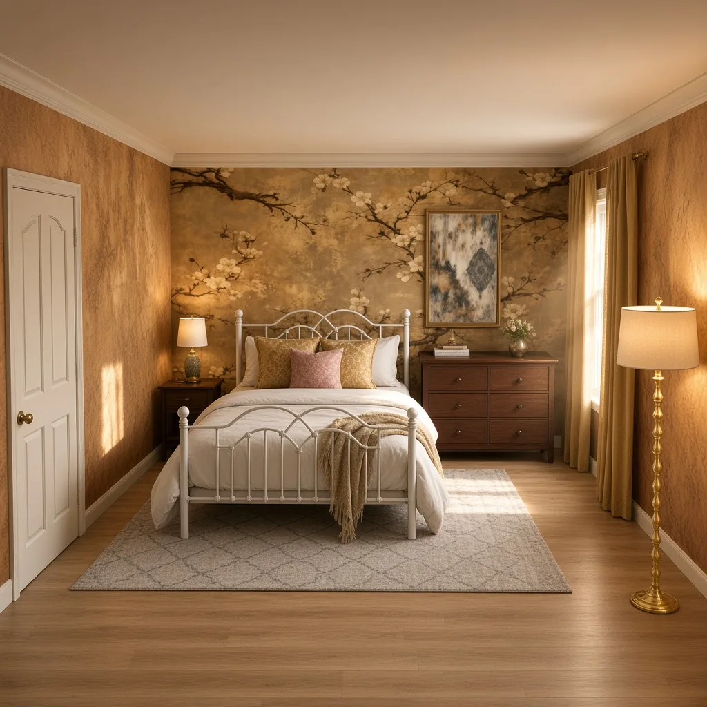 Entry in Golden Vintage Guest Room