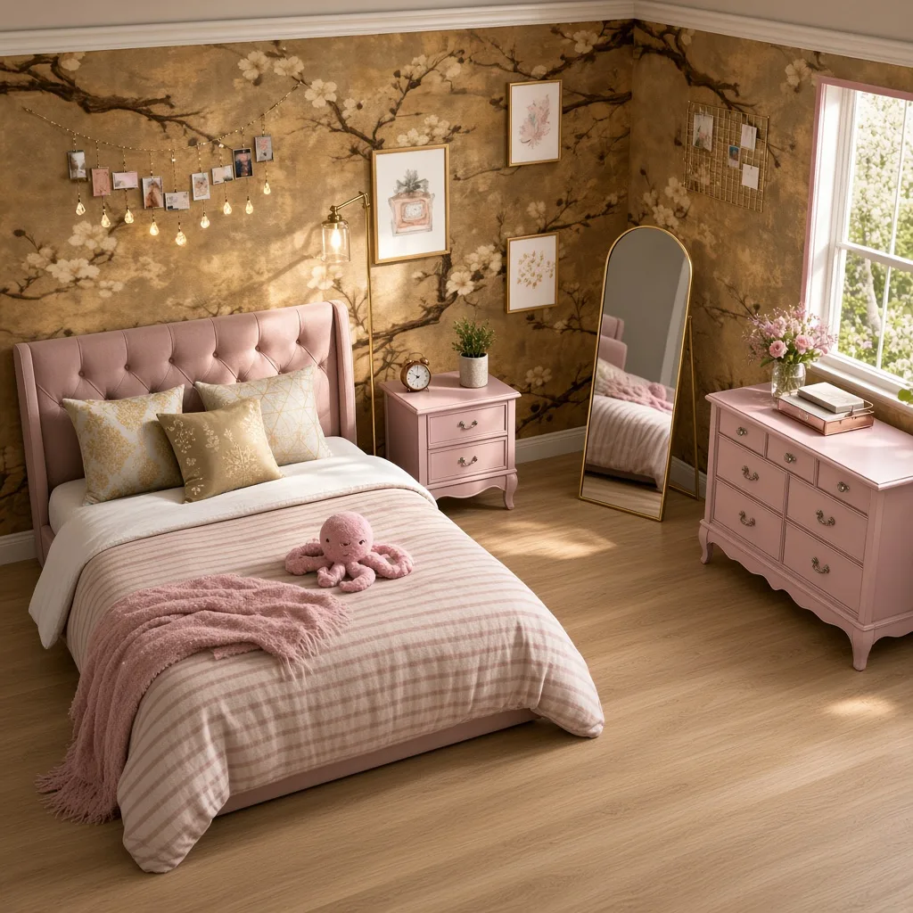 Entry in Golden Vintage Guest Room