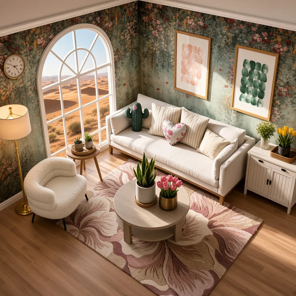 Entry in Cultural Fusion Living Room