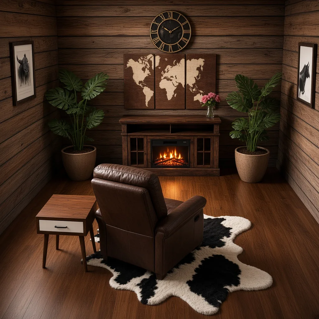 Entry in Rustic Cabin Reading Nook
