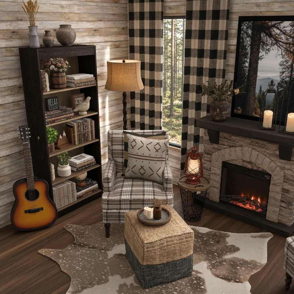Entry in Rustic Cabin Reading Nook