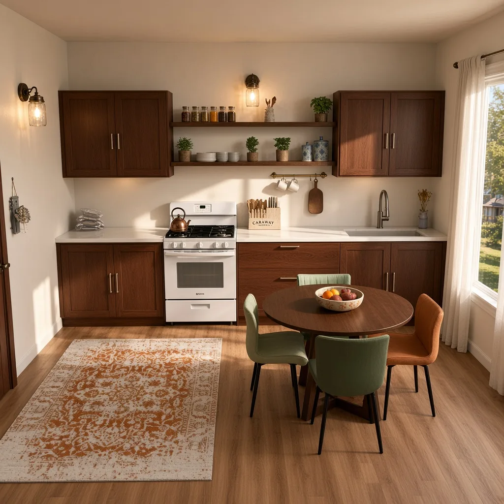Entry in Mid-Century Modern Kitchen
