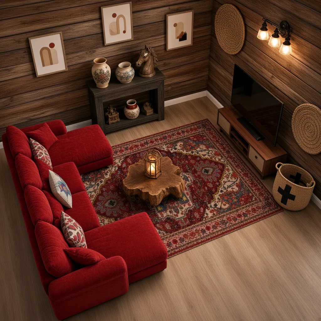 Entry in Cultural Fusion Living Room