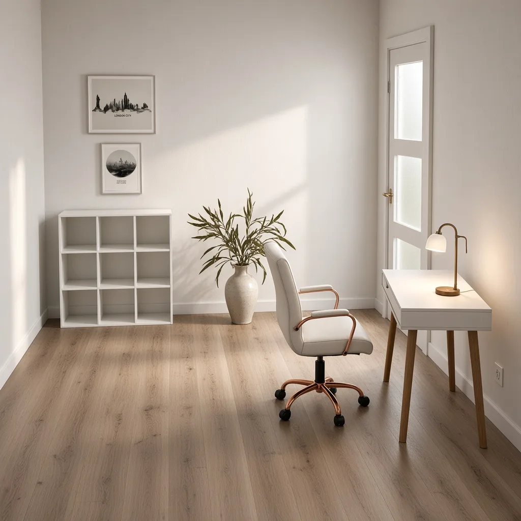 Entry in Minimalist White Workspace