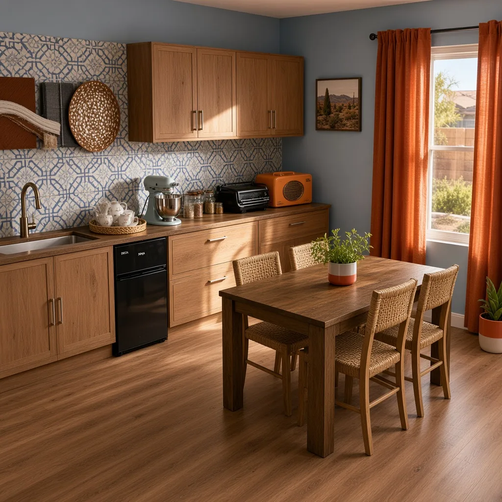 Entry in Mid-Century Modern Kitchen
