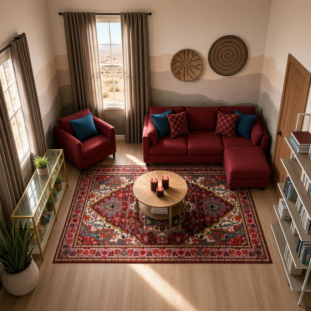 Entry in Cultural Fusion Living Room