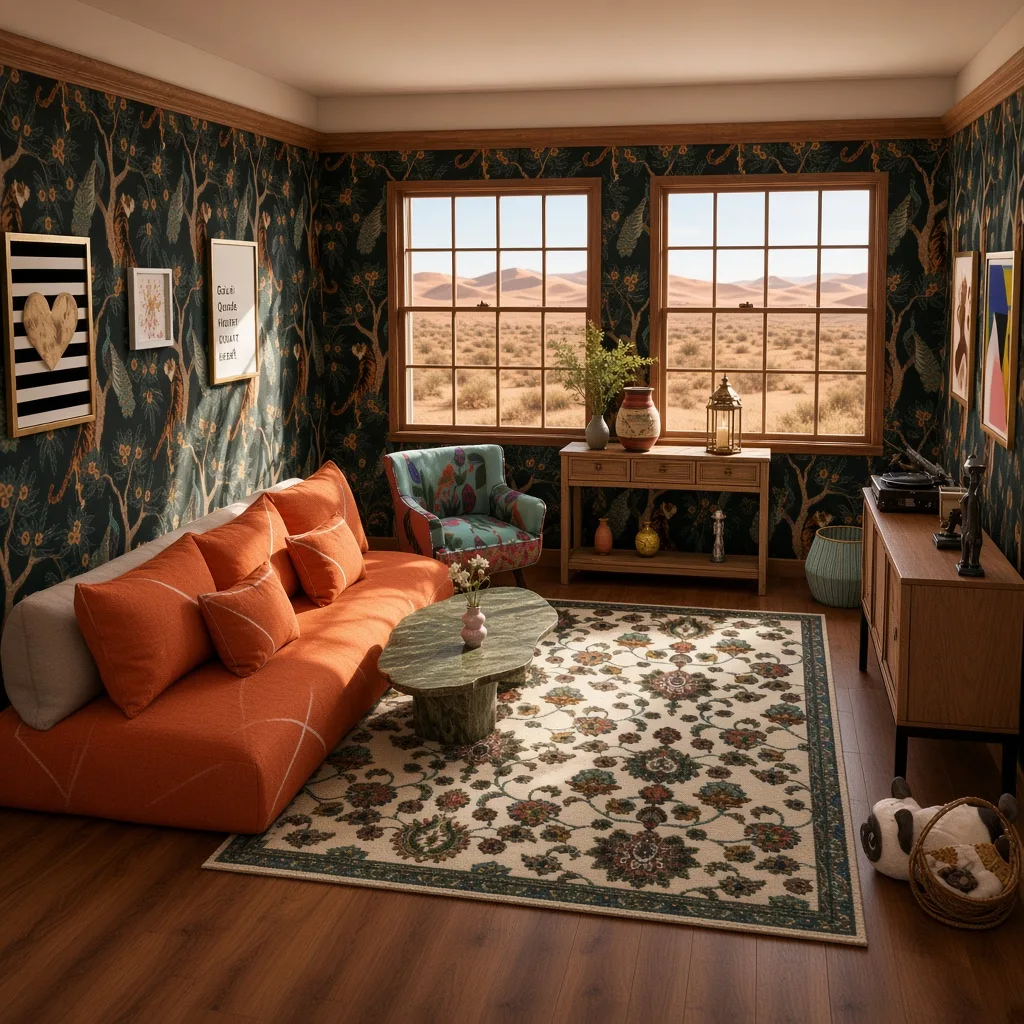 Entry in Cultural Fusion Living Room