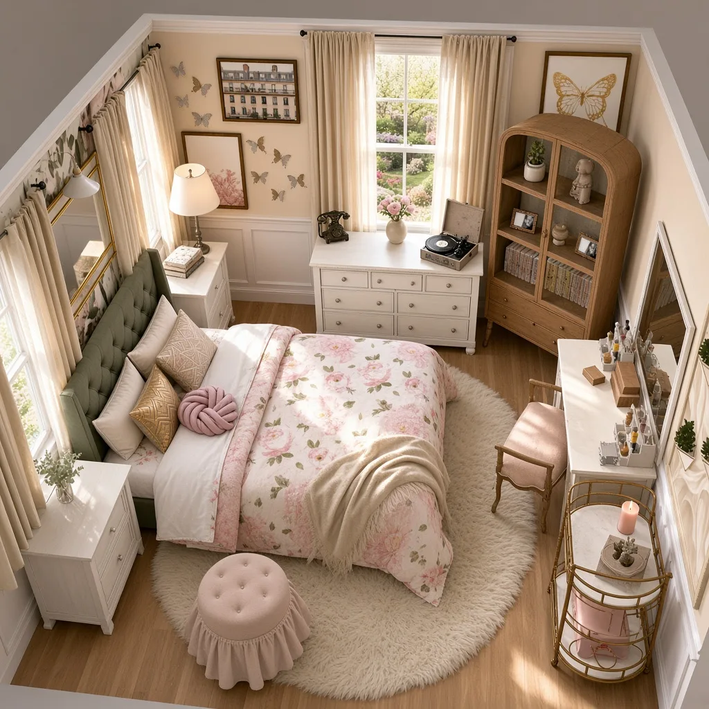 Entry in Golden Vintage Guest Room