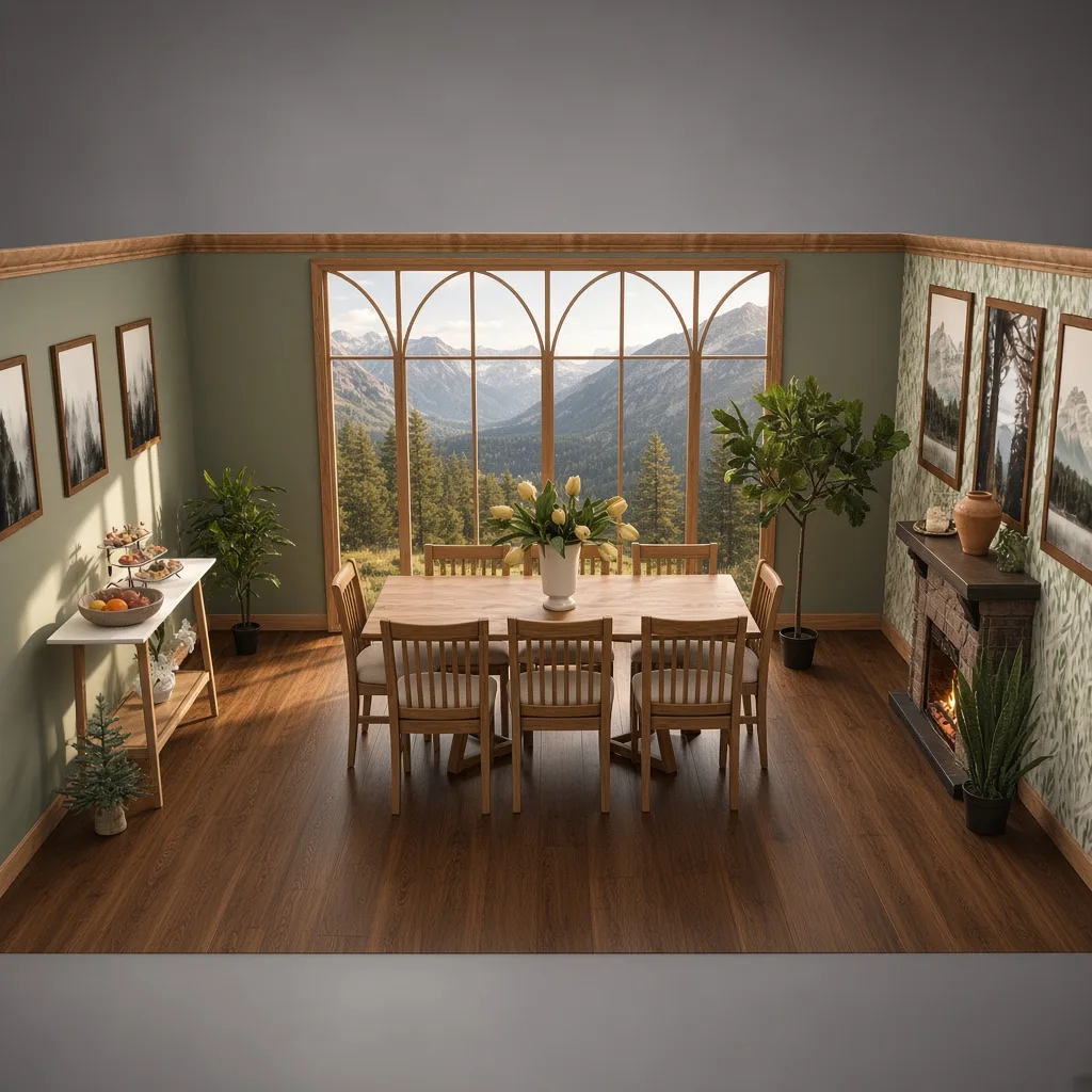 Entry in Rustic Lake House Dining