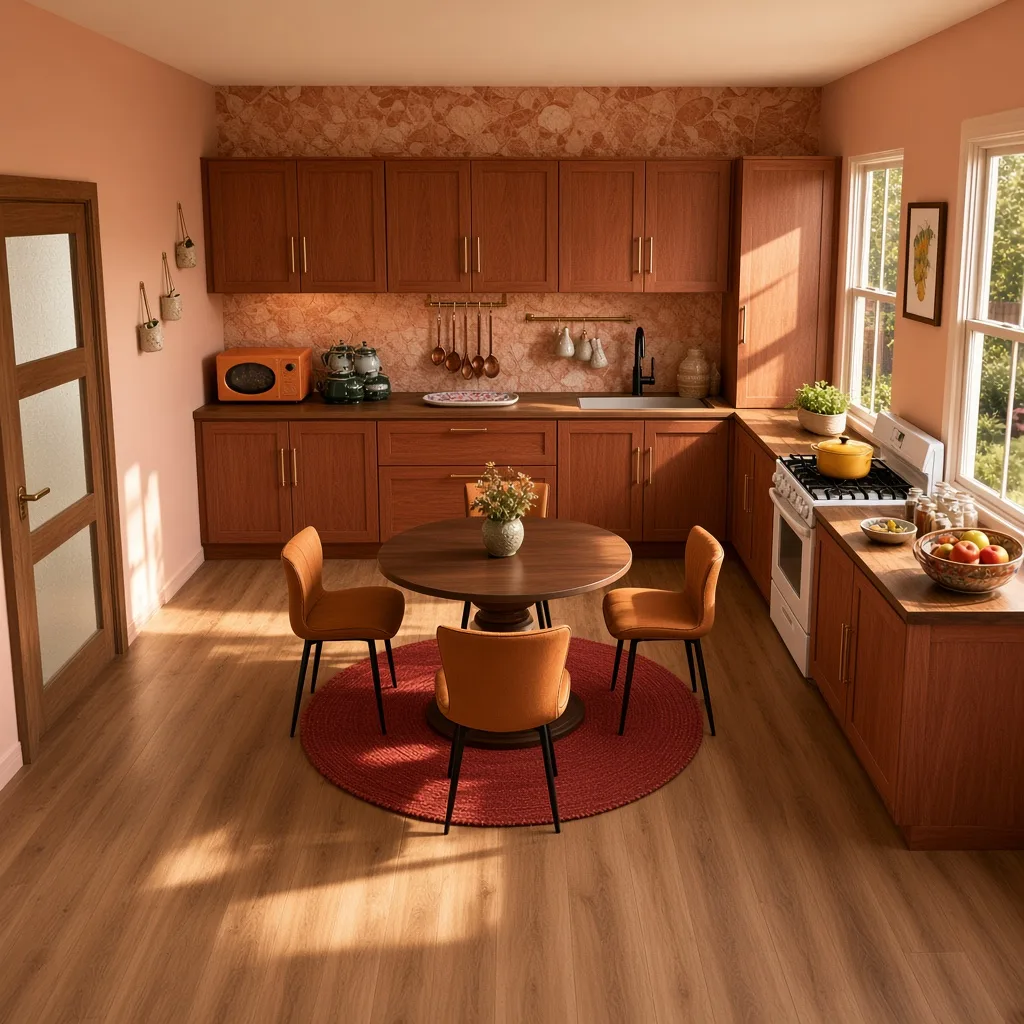 Entry in Mid-Century Modern Kitchen
