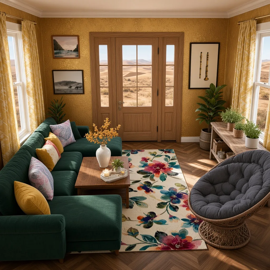 Entry in Cultural Fusion Living Room