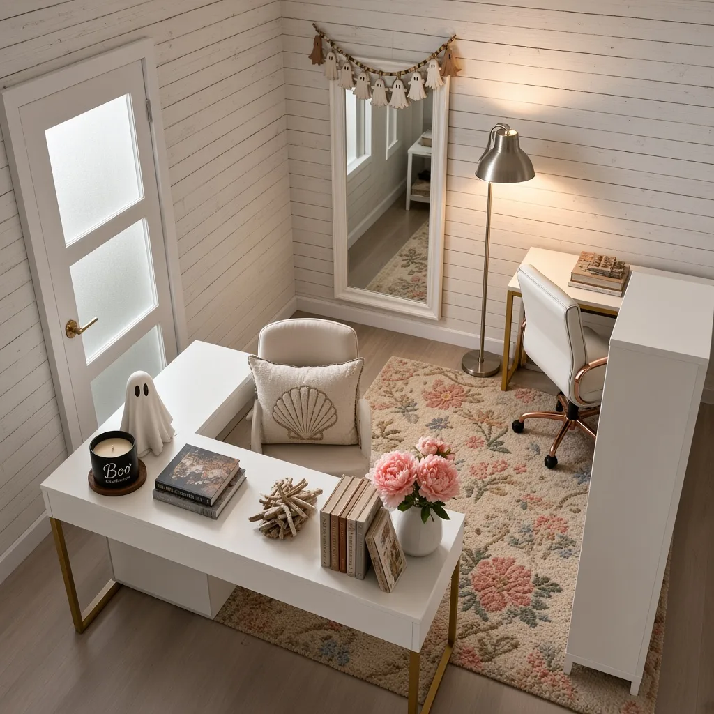 Entry in Minimalist White Workspace