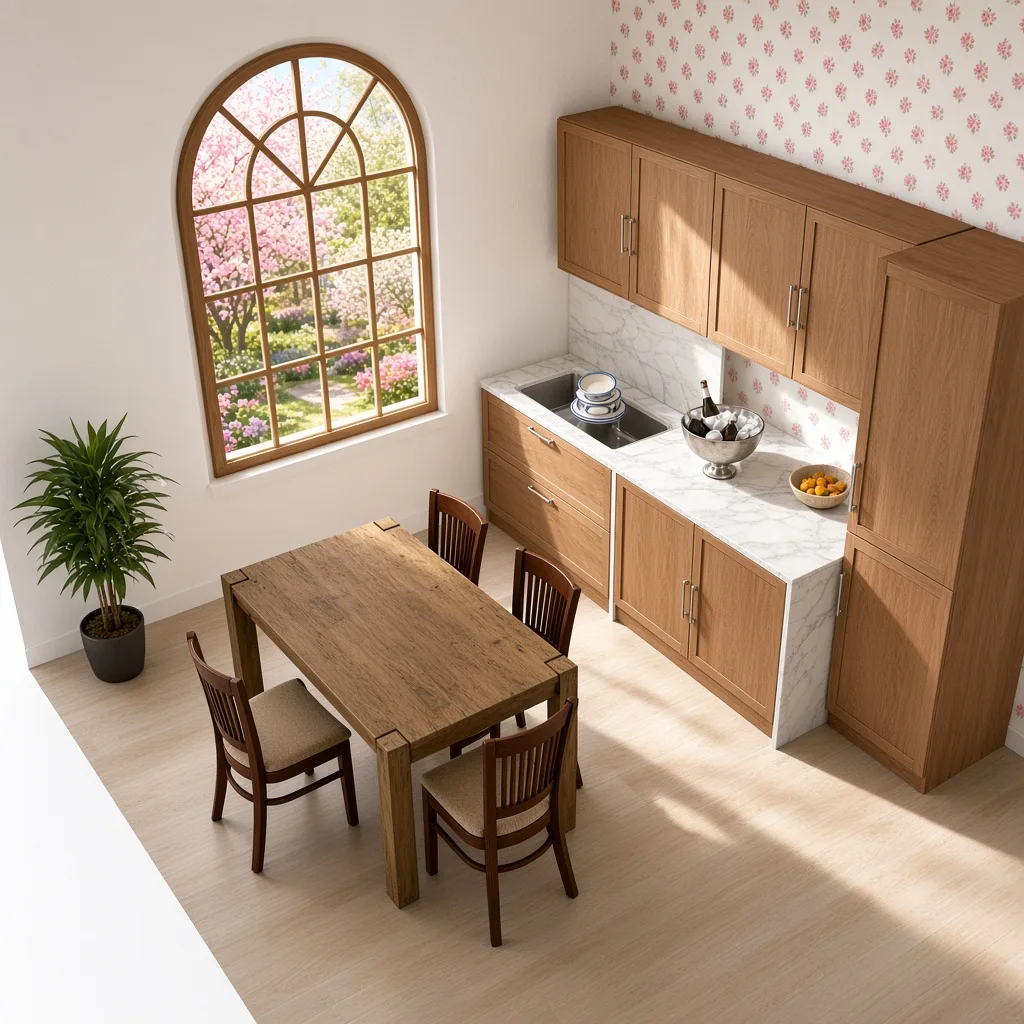 Entry in Pastel Garden Kitchen