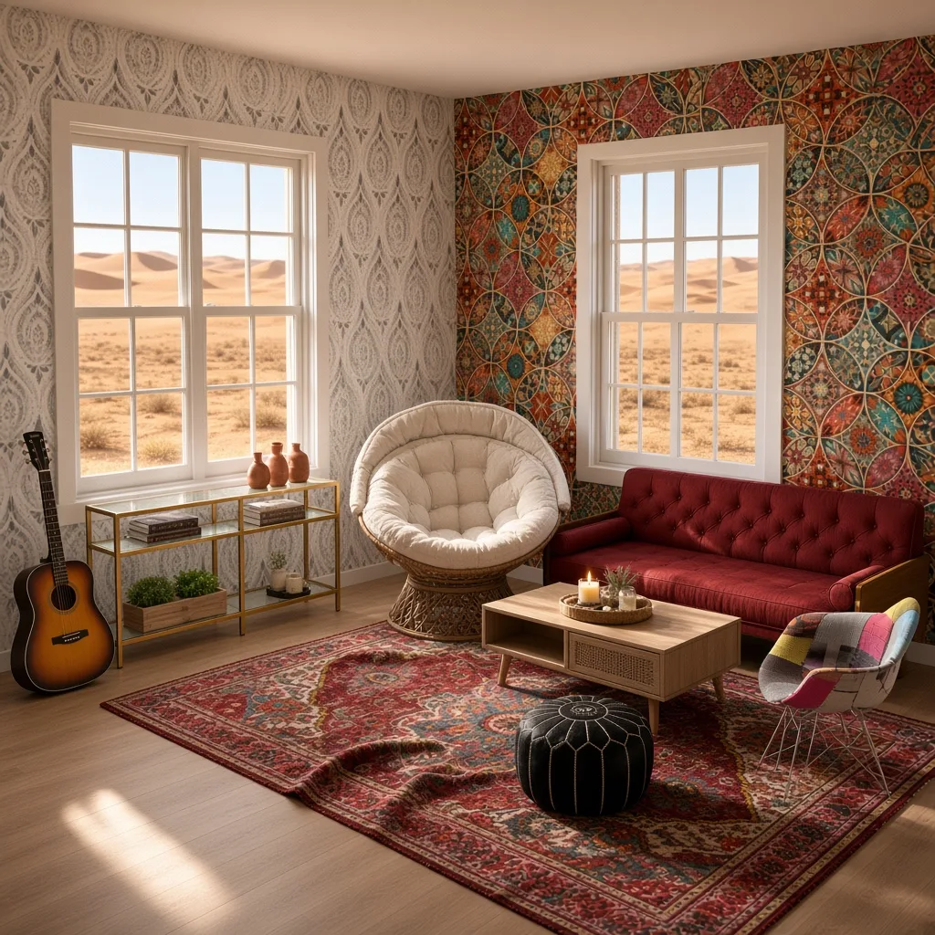 Entry in Cultural Fusion Living Room