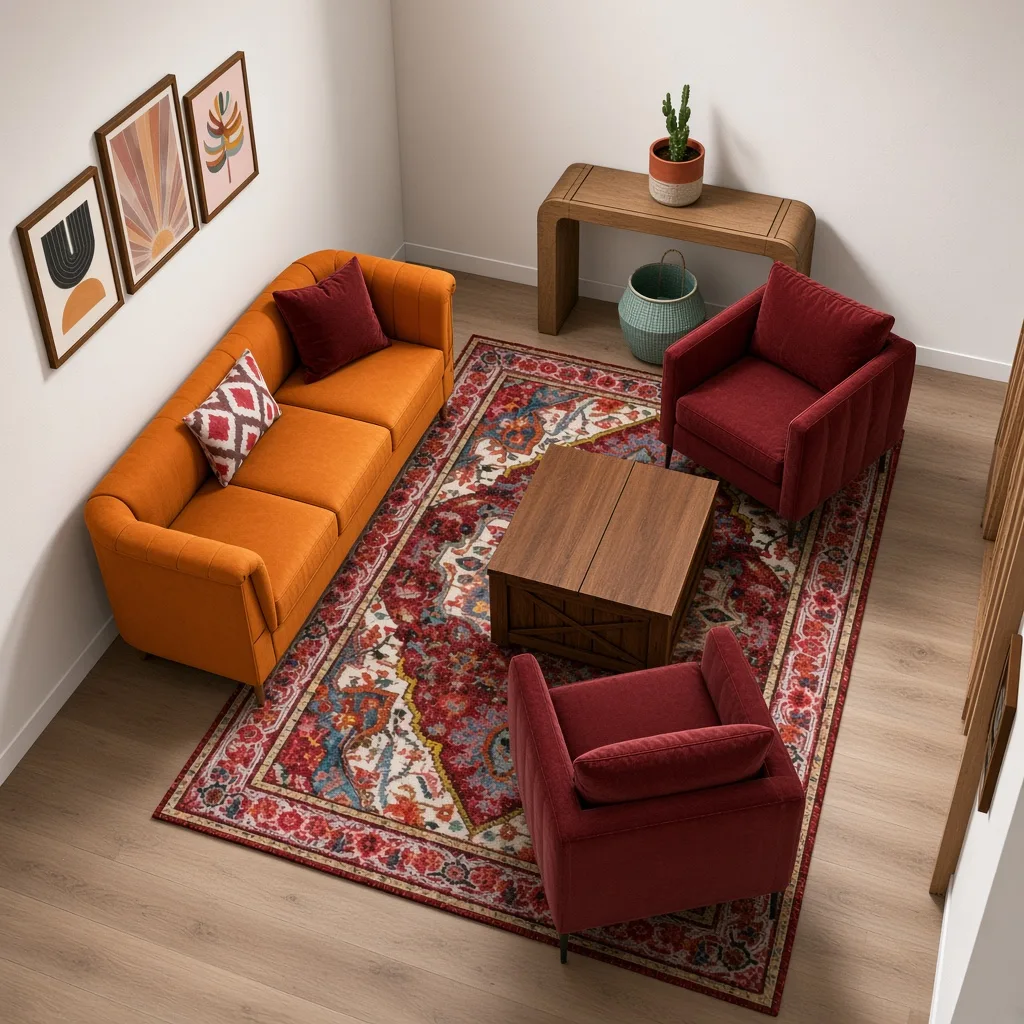 Entry in Cultural Fusion Living Room