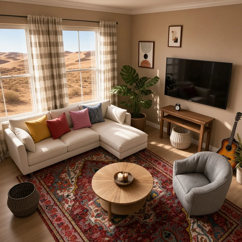 Entry in Cultural Fusion Living Room