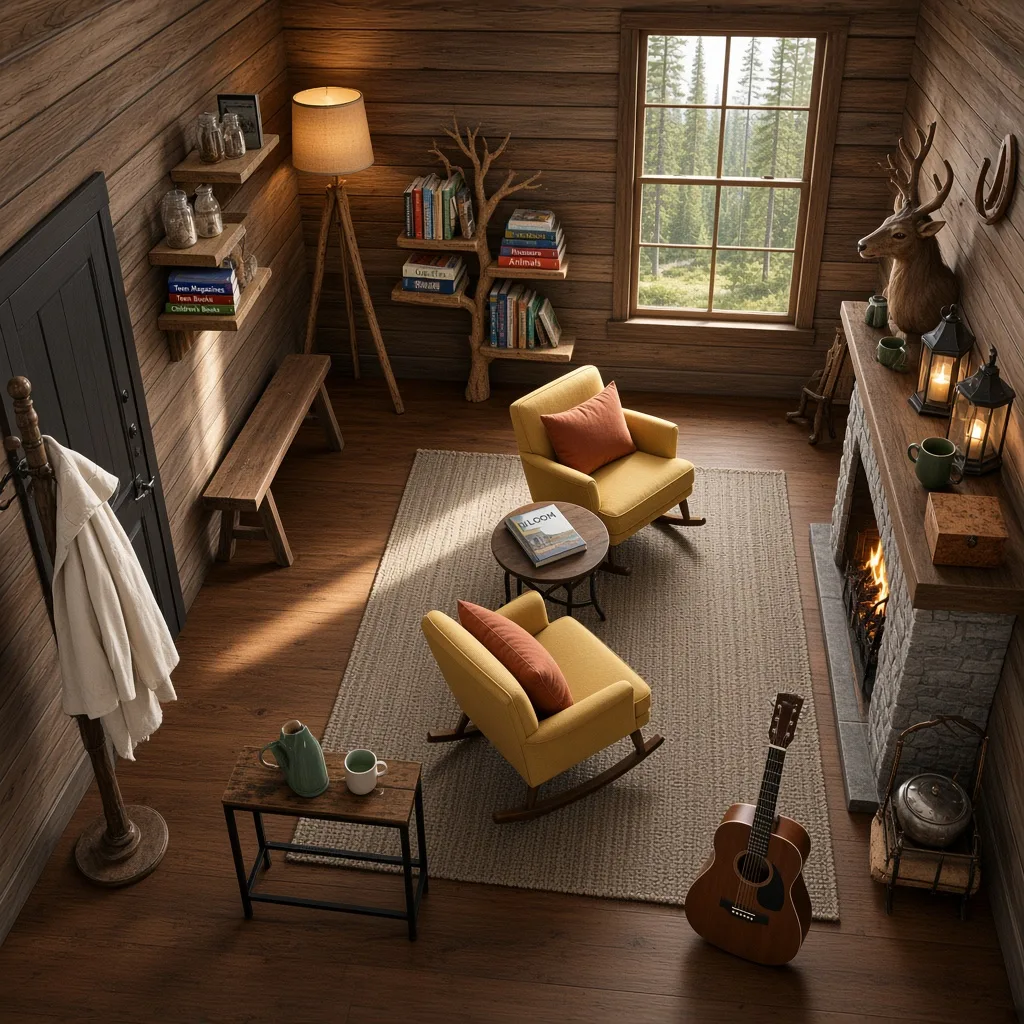 Entry in Rustic Cabin Reading Nook