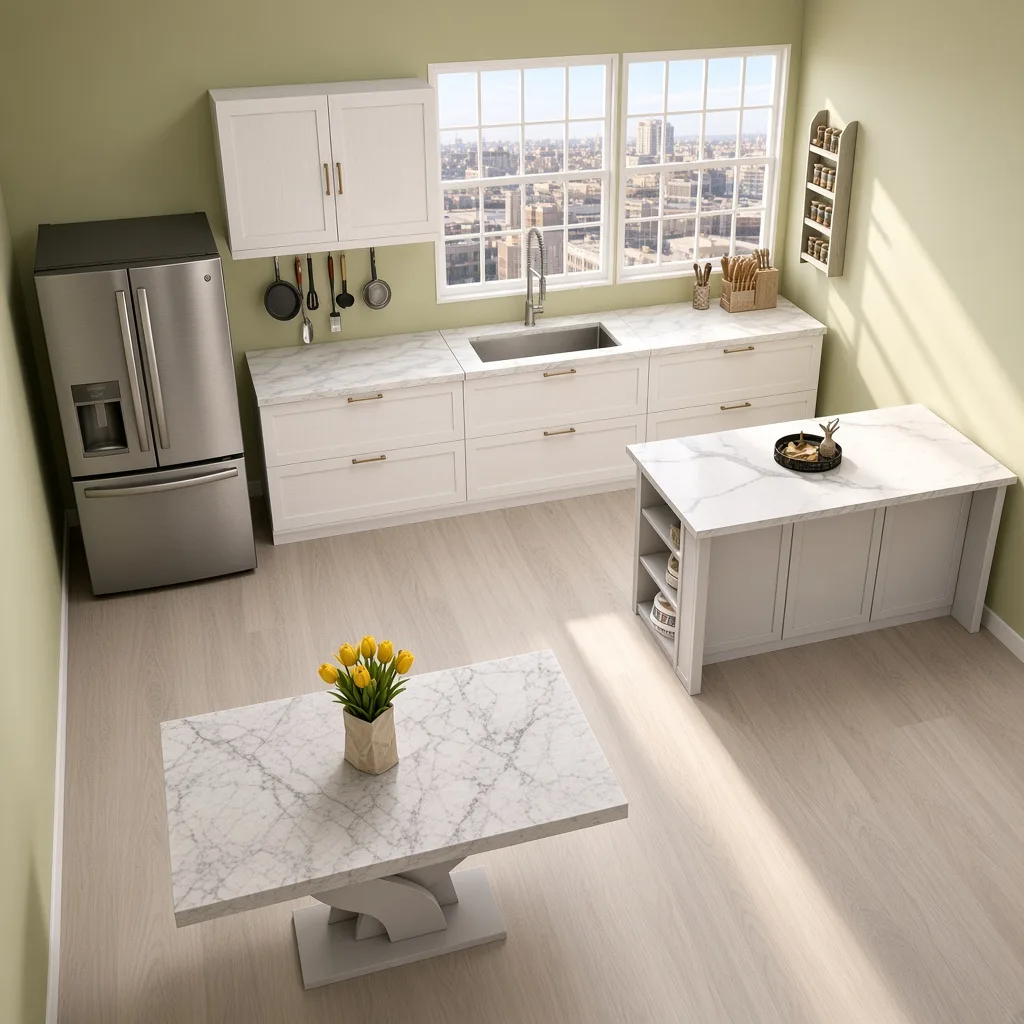 Entry in Zen Minimalist Kitchen