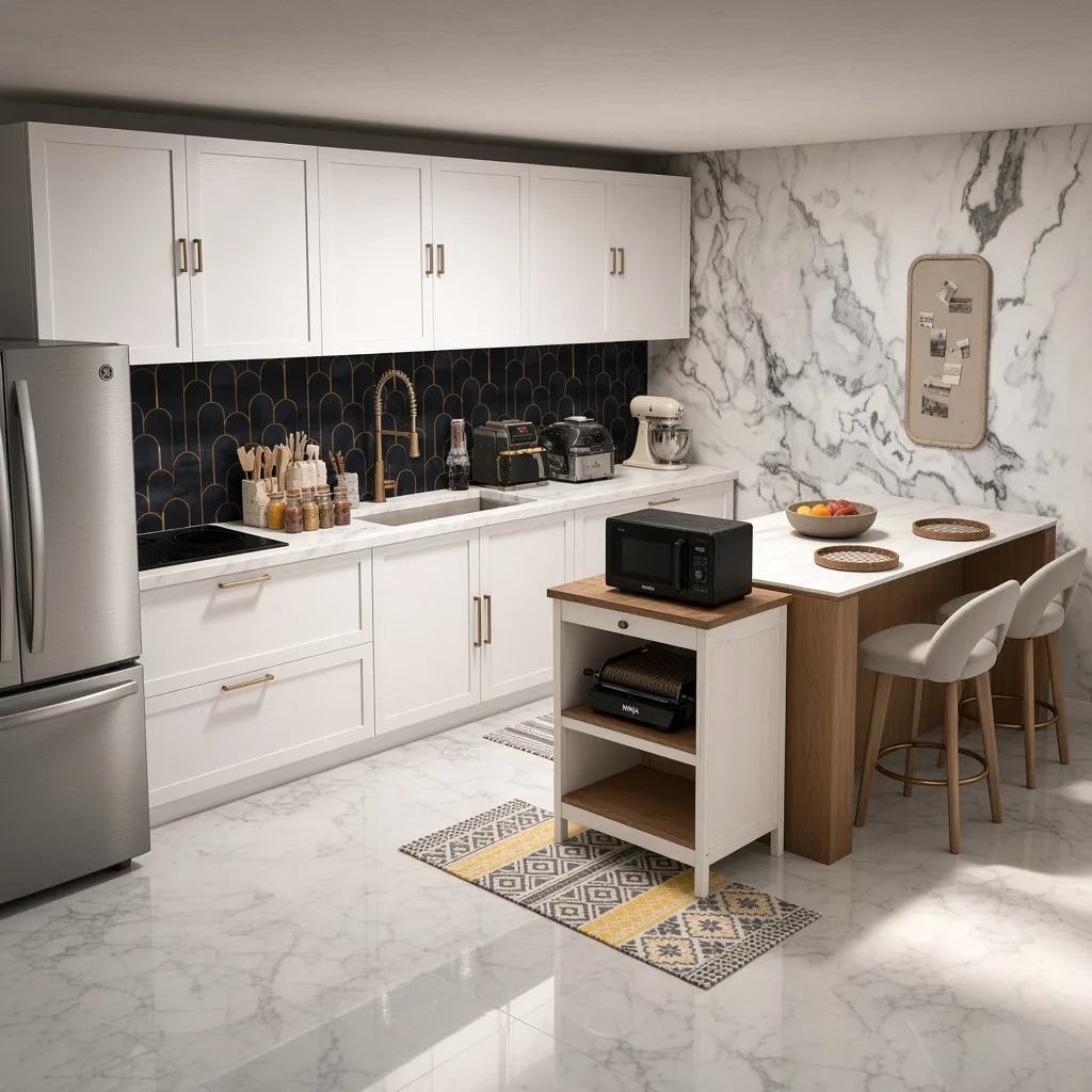 Entry in Zen Minimalist Kitchen