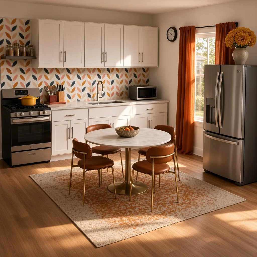 Entry in Mid-Century Modern Kitchen