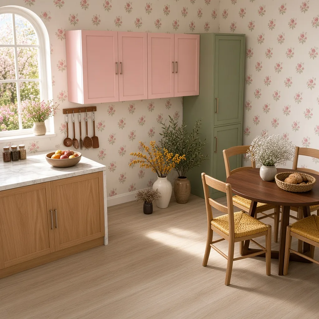 Entry in Pastel Garden Kitchen